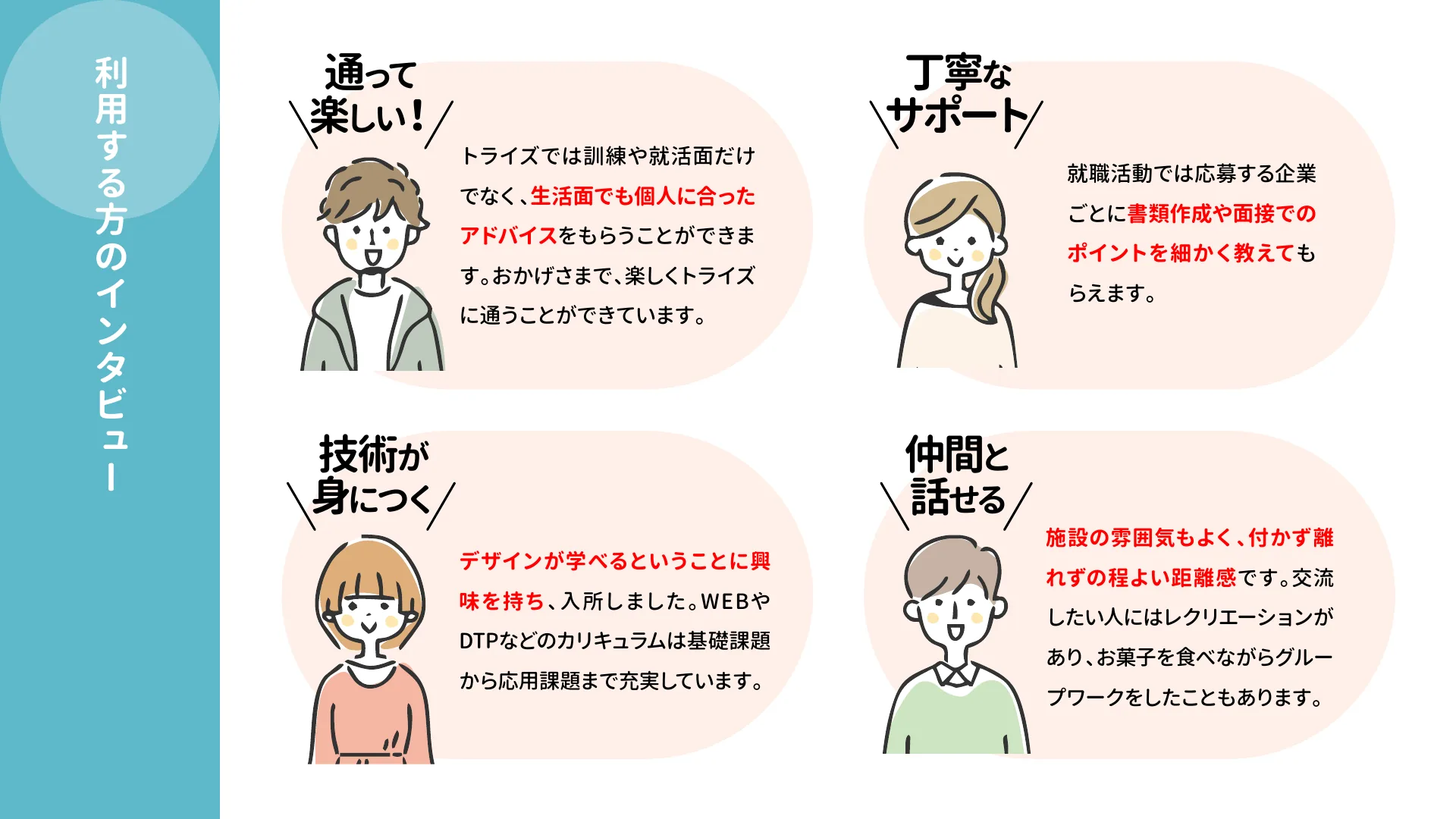 利用する方のインタビュー